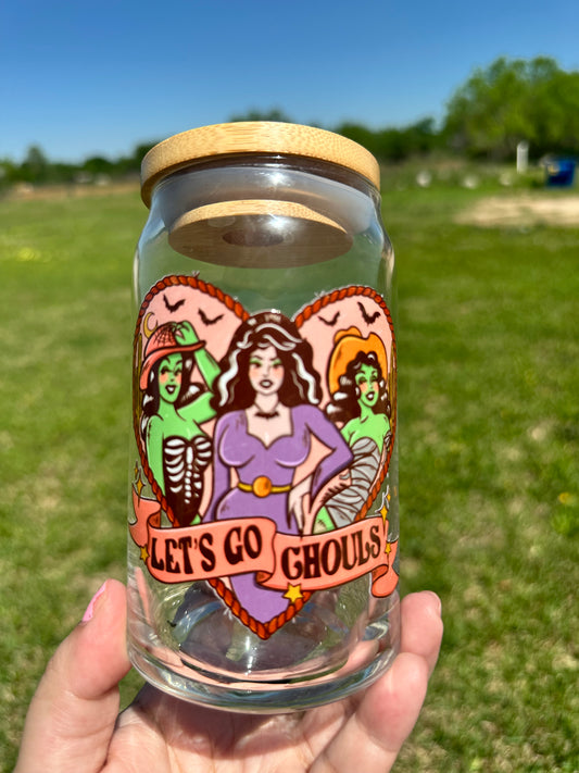 Let’s Go Ghouls Iced Coffee Glass Cup